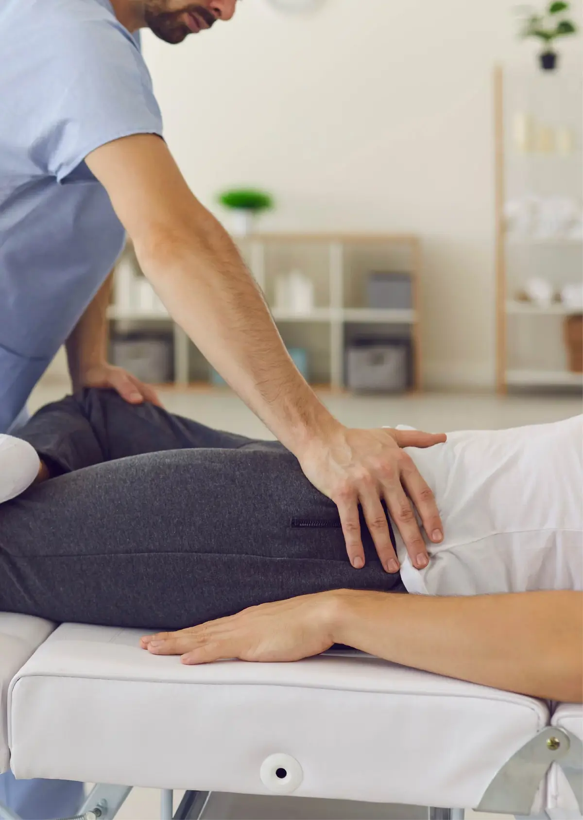 Therapist discussing pelvic health with a patient